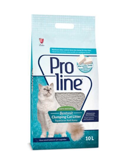 Proline Marsilya Sabunu Kokulu İnce Topaklaşan Bentonit Kedi Kumu 10 L
